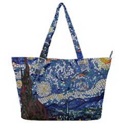 Mosaic Art Vincent Van Gogh s Starry Night Full Print Shoulder Bag by Sarkoni