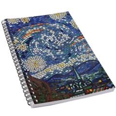 Mosaic Art Vincent Van Gogh s Starry Night 5 5  X 8 5  Notebook by Sarkoni