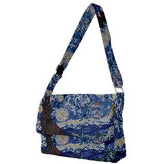 Mosaic Art Vincent Van Gogh s Starry Night Full Print Messenger Bag (l) by Sarkoni