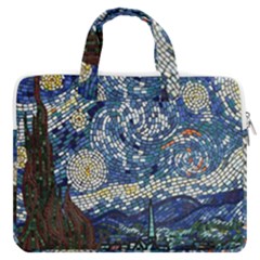 Mosaic Art Vincent Van Gogh s Starry Night Macbook Pro 13  Double Pocket Laptop Bag by Sarkoni