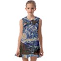 Mosaic Art Vincent Van Gogh s Starry Night Kids  Pilgrim Collar Ruffle Hem Dress View1