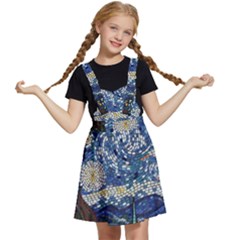 Mosaic Art Vincent Van Gogh s Starry Night Kids  Apron Dress by Sarkoni