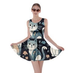 Cats Pattern Skater Dress by Valentinaart