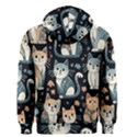 Cats pattern Men s Zipper Hoodie View2