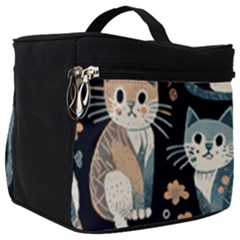 Cats Pattern Make Up Travel Bag (big) by Valentinaart