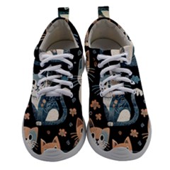 Cats Pattern Women Athletic Shoes by Valentinaart