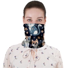 Cats Pattern Face Covering Bandana (adult) by Valentinaart