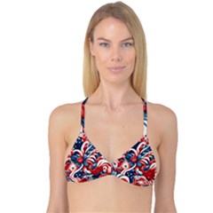 America Pattern Reversible Tri Bikini Top by Valentinaart