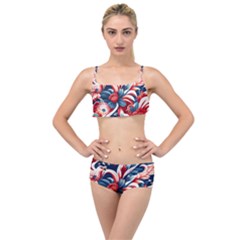 America Pattern Layered Top Bikini Set by Valentinaart