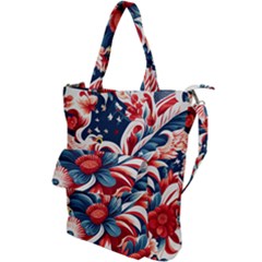 America Pattern Shoulder Tote Bag by Valentinaart