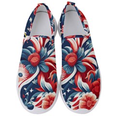 America Pattern Men s Slip On Sneakers by Valentinaart