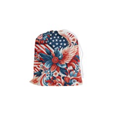 America pattern Drawstring Pouch (Small)