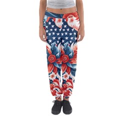 America Pattern Women s Jogger Sweatpants by Valentinaart