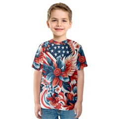 America pattern Kids  Sport Mesh T-Shirt