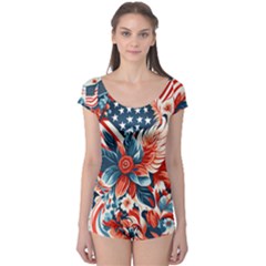 America pattern Boyleg Leotard 