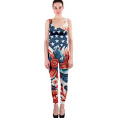 America pattern One Piece Catsuit