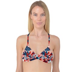 America Pattern Reversible Tri Bikini Top by Valentinaart