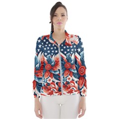 America Pattern Women s Windbreaker by Valentinaart