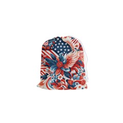 America pattern Drawstring Pouch (XS)