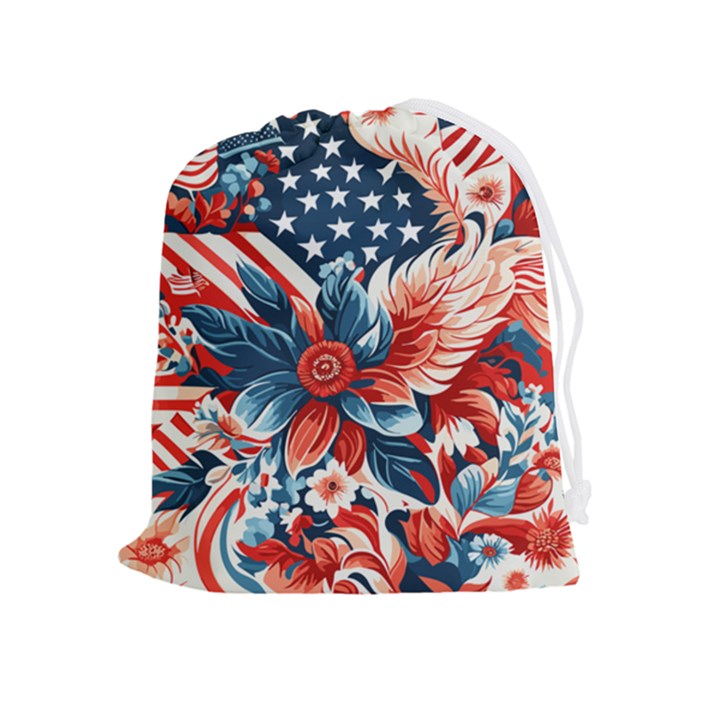 America pattern Drawstring Pouch (XL)