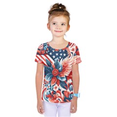 America pattern Kids  One Piece T-Shirt