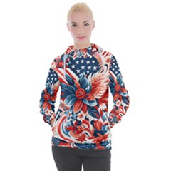 America pattern Women s Hooded Pullover