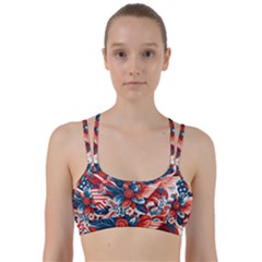 America pattern Line Them Up Sports Bra