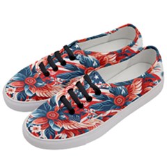 America Pattern Women s Classic Low Top Sneakers by Valentinaart