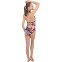 America pattern Halter Front Plunge Swimsuit View2