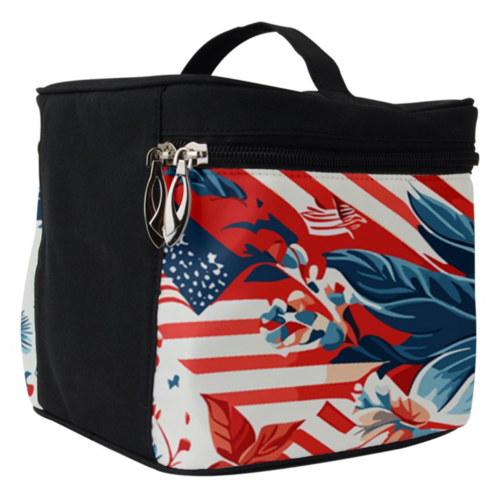 America pattern Make Up Travel Bag (Small)