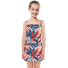 America pattern Kids  Summer Sun Dress