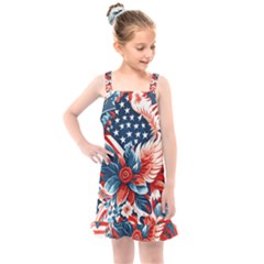 America pattern Kids  Overall Dress