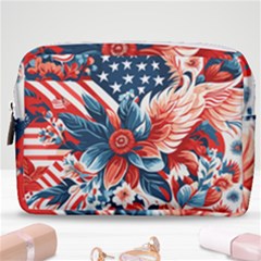 America Pattern Make Up Pouch (medium) by Valentinaart