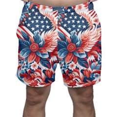 America Pattern Men s Shorts by Valentinaart