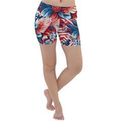 America pattern Lightweight Velour Yoga Shorts