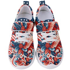 America pattern Women s Velcro Strap Shoes