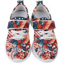 America pattern Kids  Velcro Strap Shoes