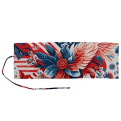 America pattern Roll Up Canvas Pencil Holder (M)