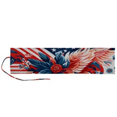 America Pattern Roll Up Canvas Pencil Holder (l) by Valentinaart