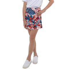 America pattern Kids  Tennis Skirt