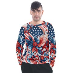 America pattern Men s Long Sleeve Raglan T-Shirt