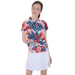 America pattern Women s Polo T-Shirt