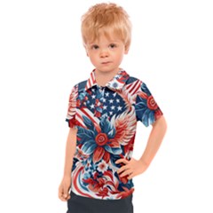 America pattern Kids  Polo T-Shirt