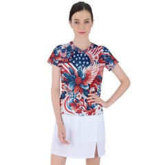 America pattern Women s Sports Top