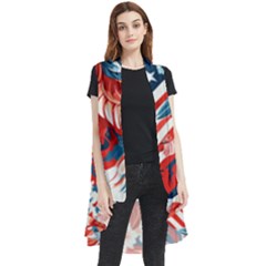 America pattern Sleeveless Chiffon Waistcoat Shirt