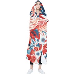 America Pattern Wearable Blanket by Valentinaart