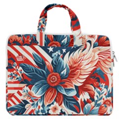 America pattern MacBook Pro 13  Double Pocket Laptop Bag