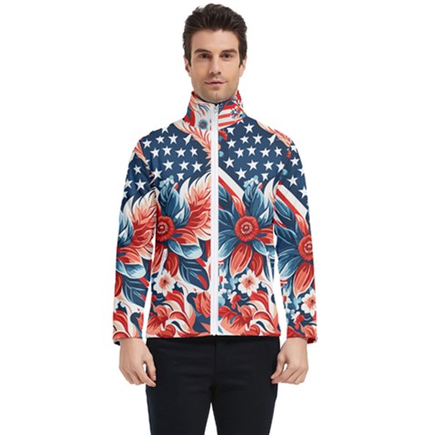 America Pattern Men s Bomber Jacket by Valentinaart