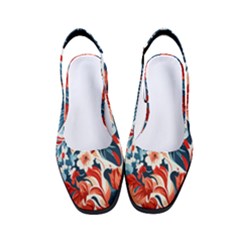 America pattern Women s Classic Slingback Heels