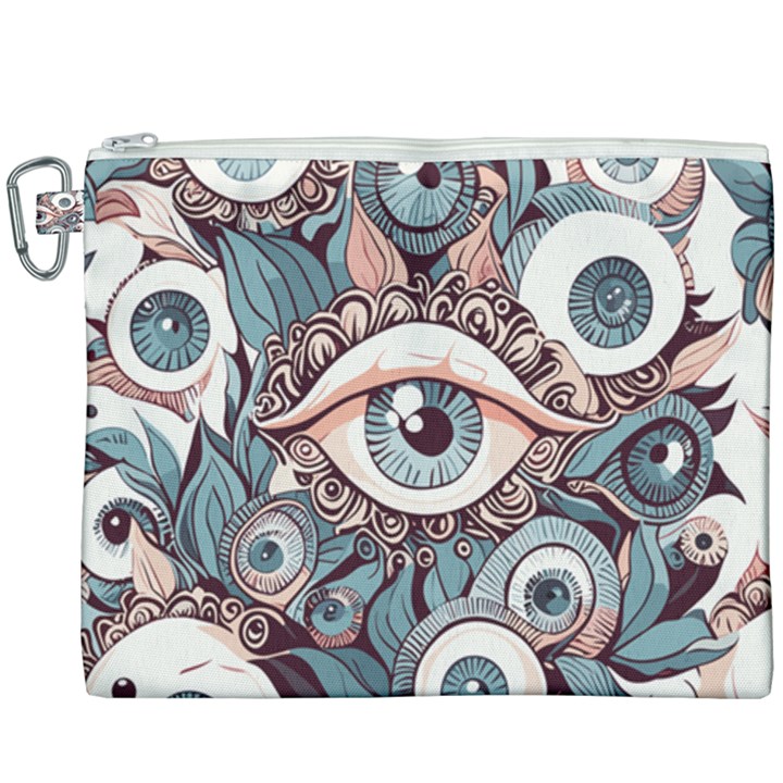 Eyes pattern Canvas Cosmetic Bag (XXXL)